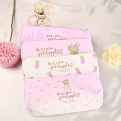 Pineapple Cartoon Pattern Pen Case PU Leather Large Capacity Stationery Storage