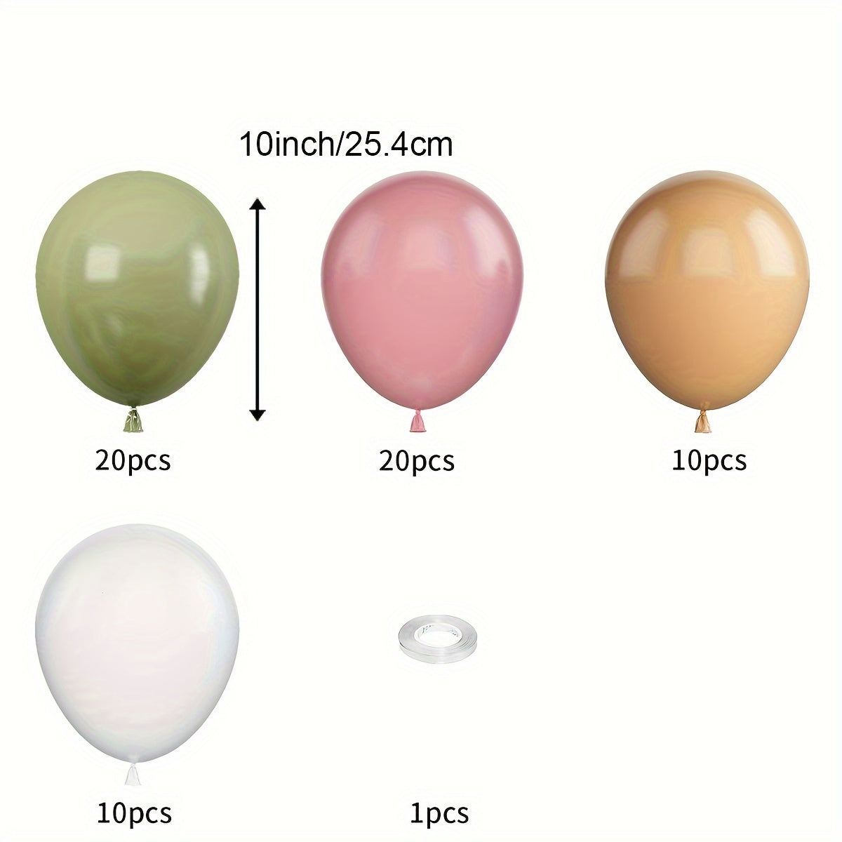 61pcs Pink Green Latex Balloons Wedding Birthday Anniversary Graduation