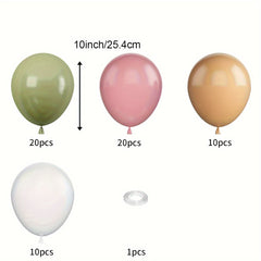 61pcs Pink Green Latex Balloons Wedding Birthday Anniversary Graduation