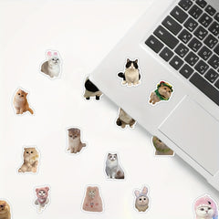 60pcs Animal Stickers Vinyl Decals for Laptop Skateboard Bumper Girl