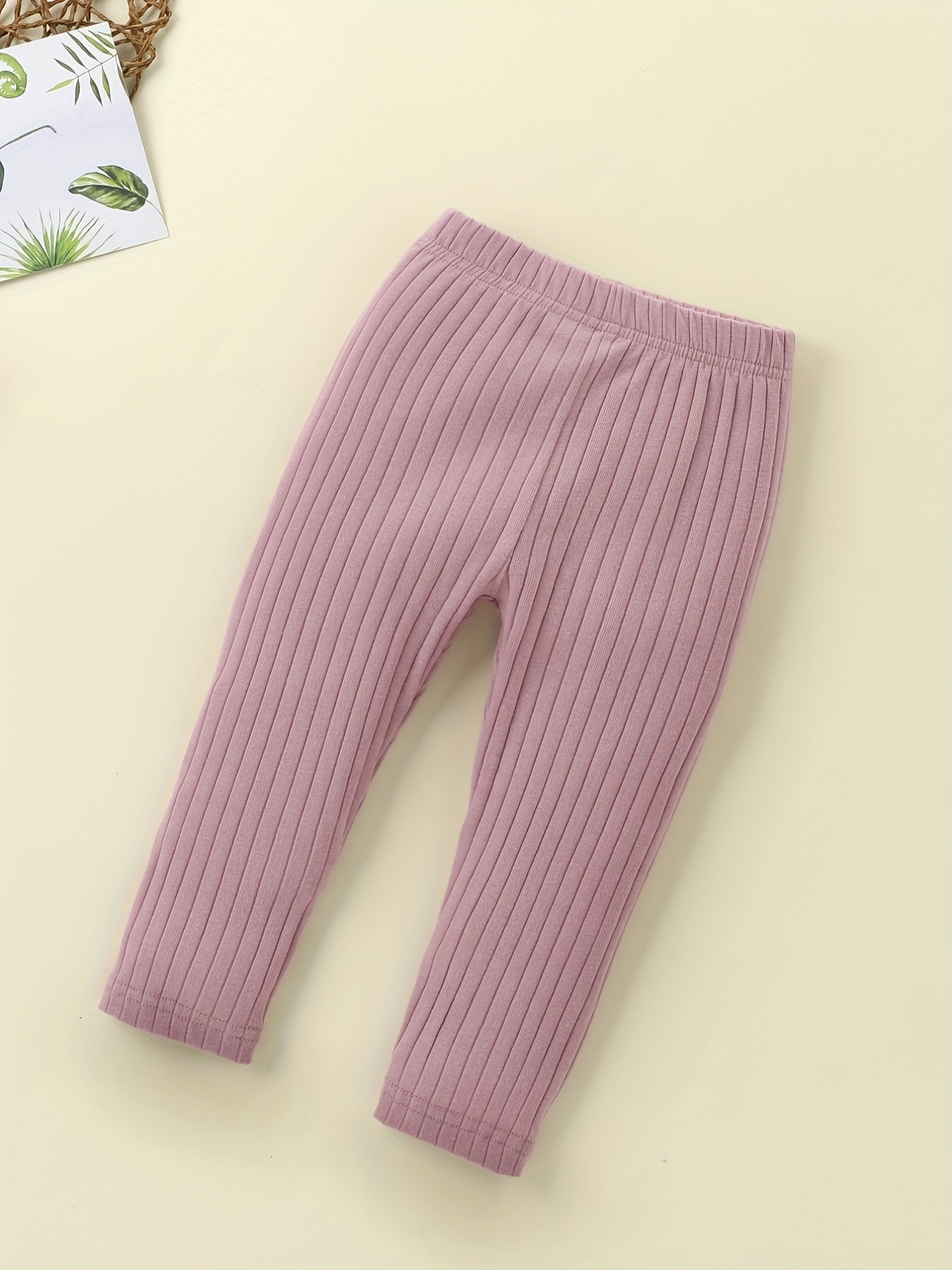 5pcs Unisex Baby Ribbed Knit Leggings