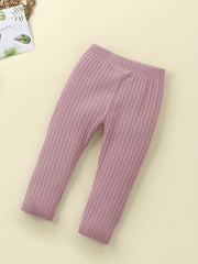 5pcs Unisex Baby Ribbed Knit Leggings