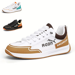 Men's Lace-Up Sneakers Letter & Graphic Pattern Skate Shoes