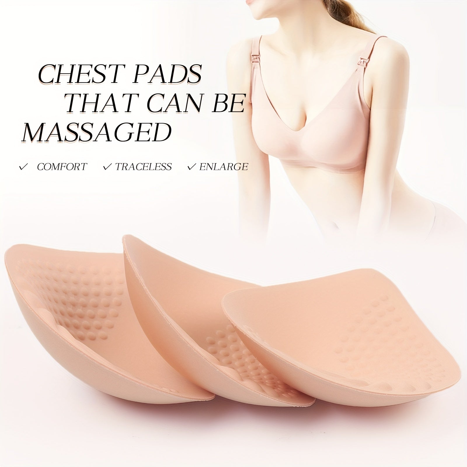 2 Pairs Soft Bra Insert Pads Women's Lingerie Accessories