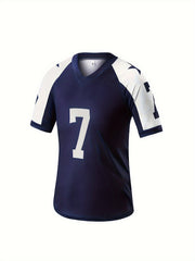 Boys Rugby Jersey Short Sleeves Football Shirt