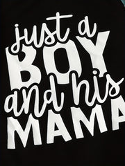 Boy & Mama Trees Print Casual Outfit T shirt & Shorts Kids Summer Set