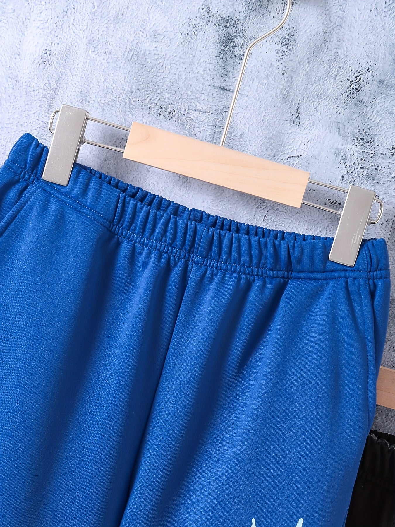 2pcs Skeleton & Letter Print Boys Active Sweatpants Jogger Sports Pan