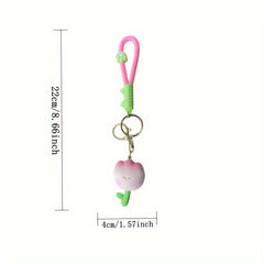 Cartoon Resin Tulip Keychain Doll Keyring Small Ornament For Car Bag