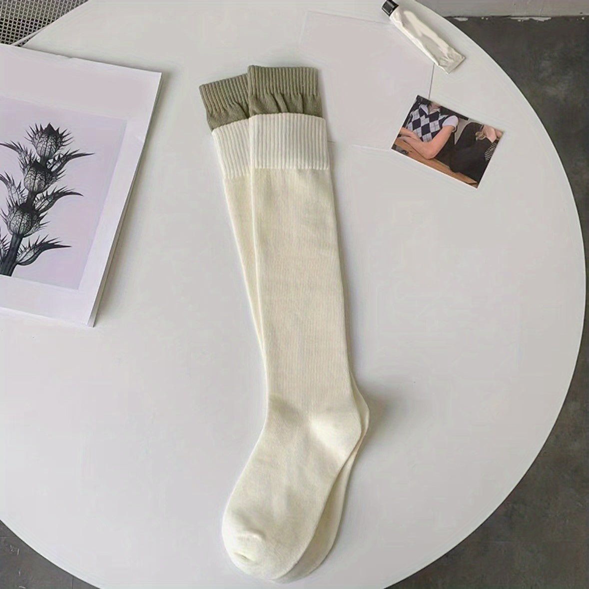 Colorblock Calf Socks - College Style Knee High Socks