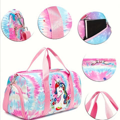 Fitness Bag Travel Duffel Bags With Shoe Compartment & Wet Pocket