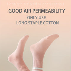 3 Pairs Non slip Yoga Socks With Grips Mid tube Socks Breathable & Comfortable