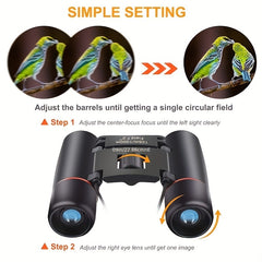 30x60 HD Portable Binoculars BAK4 Prism Waterproof Bird Watching