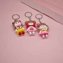 4pcs Doll Keychain Key Ring Purse Bag Pendant Car Key Pendant