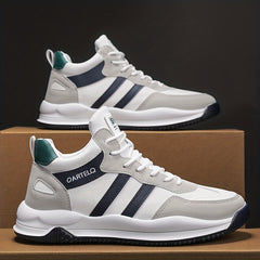 Men's Striped Lace up Running Shoes Outdoor Sneakers
