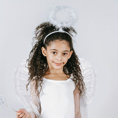 Halloween Angel Wings Costume Ladies With Halo Angel Wings