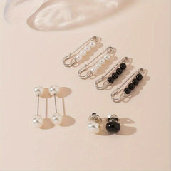 8pcs Faux Pearl Brooch Pins for Women Clothing Dresses