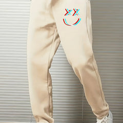 Smile Expression Men's Drawstring Sweatpants with Pockets