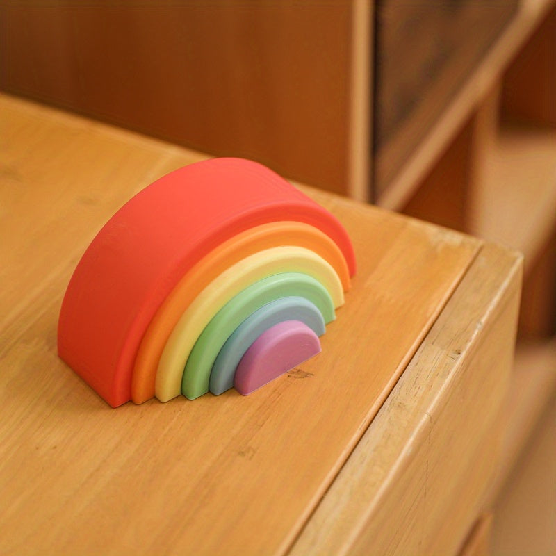Montessori Rainbow Building Blocks - Creative Folding Toy for Kids