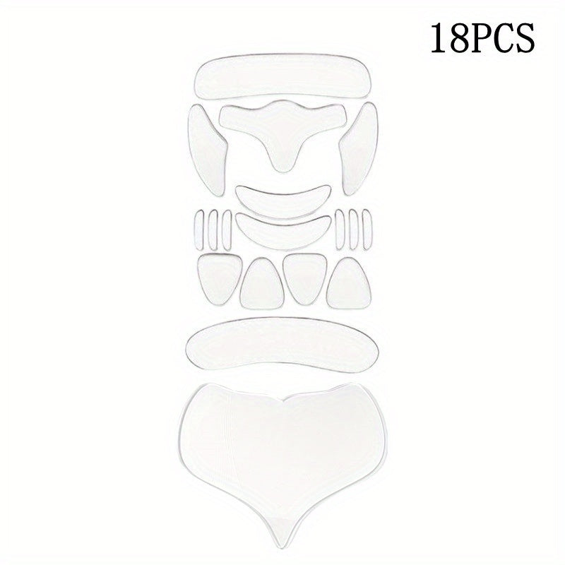 18pcs Silicone Lifting Patches for Face Neck Eyes Wrinkles Improve Skin Tone