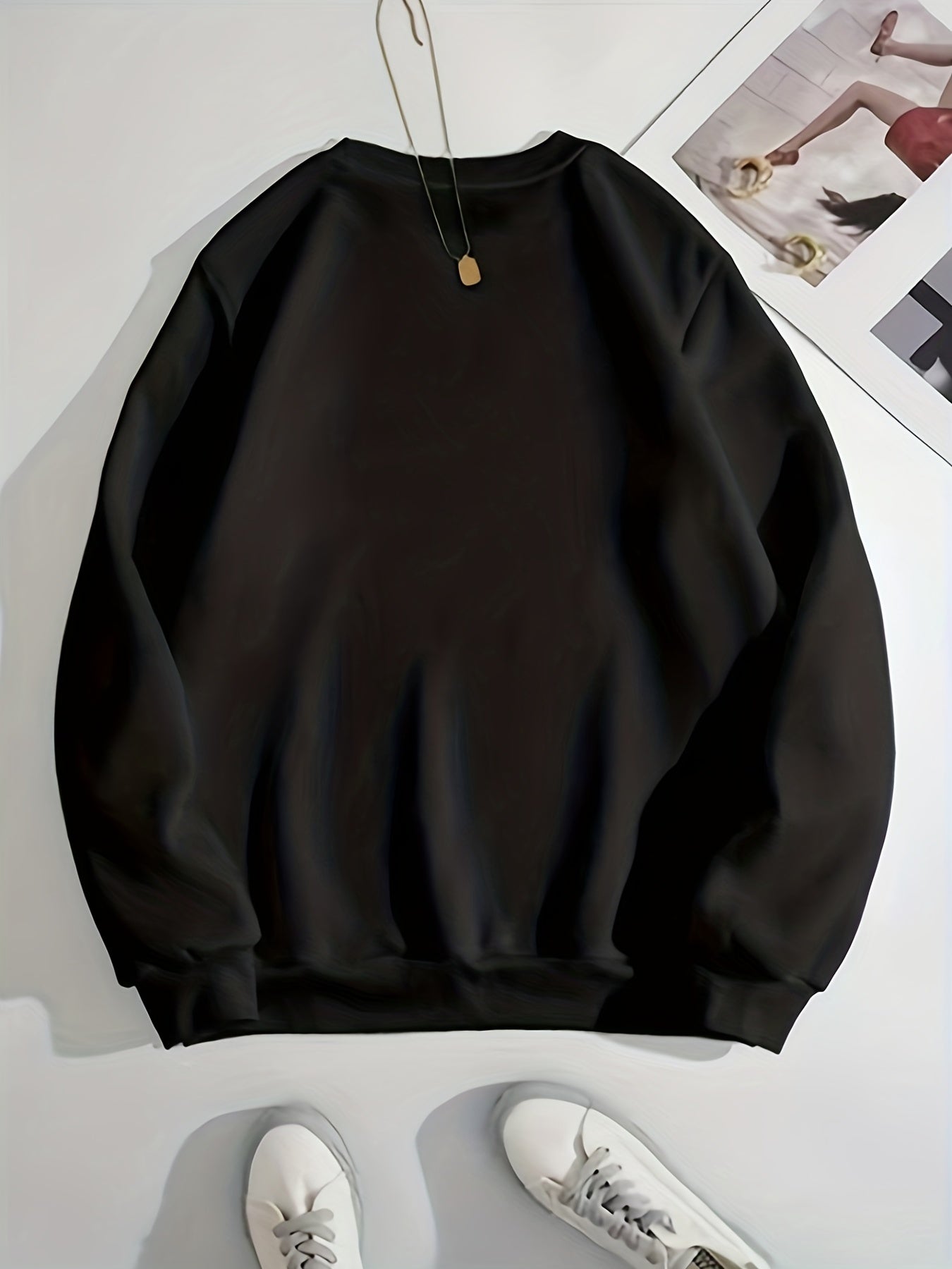 Skull Print Pullover Sweatshirt for Women
