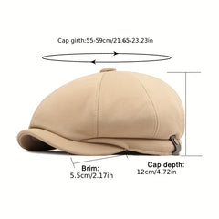 Retro Octagonal Cap Casual Cap for Men