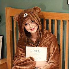 Multifunctional Polar Fleece Blanket, Winter Office Wearable Shawl