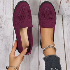 Women's Breathable Mesh Slip-On Sneakers Solid Shoes