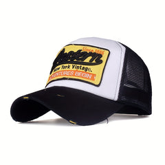 3D Embroidery Baseball Cap Western Embroidered Hat Mesh Peaked Cap
