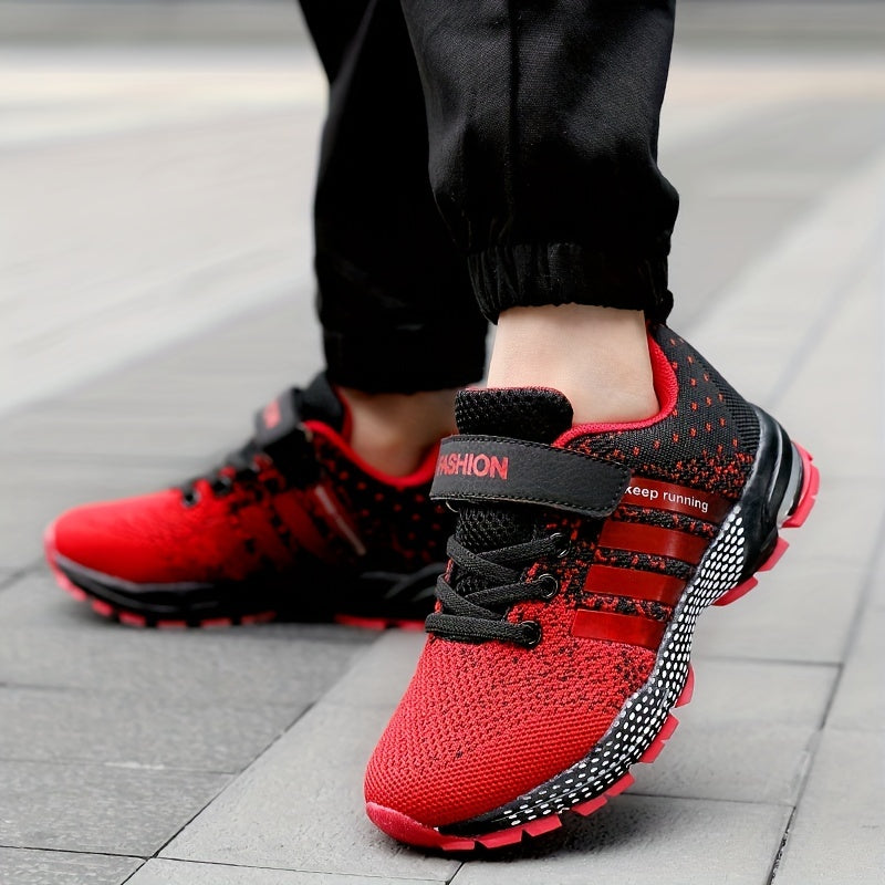 Kids Striped Breathable Mesh Walking Shoes for Spring & Summer