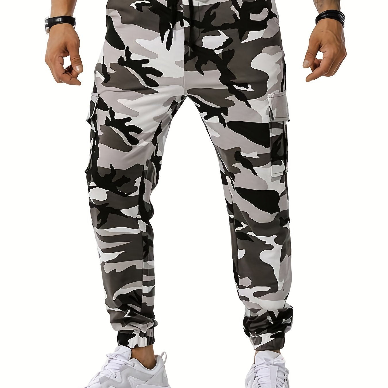 Men's Camo Cargo Pants Work Outdoors Streetwear