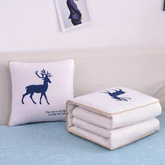 2 In 1 Pillow Blanket Portable Folding Blanket Car Interior Cushion Pillow