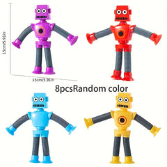 FlexiFun Retractable Robot Toy Pack - Halloween & Christmas Gift