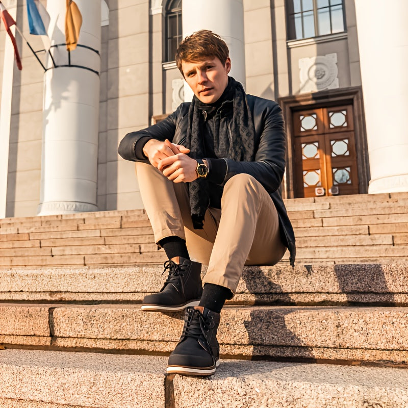 Men's Retro Round Toe Chukka Boots