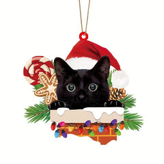Cat Acrylic Pendant Christmas Tree Decorations