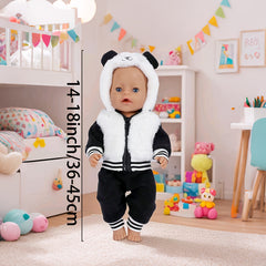 2pcs Panda Doll Costumes for 35-56cm Newborn Baby Dolls - Christmas & Year