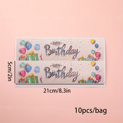 10pcs Birthday Water Bottle Stickers for Parties & Celebrations