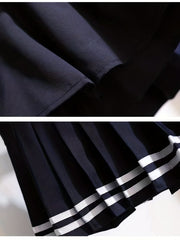 Youth Girls' High Waist Pleated Skirt School Uniform Short Skirt