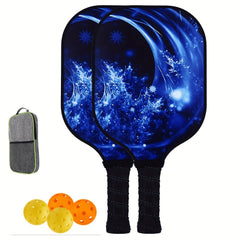 Carbon Fiber Paddle Set, Balls & Bag Pickleball Paddle Halloween