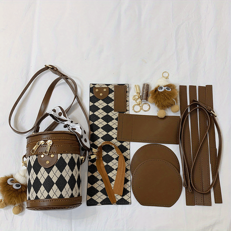 Rhombus Shoulder Bag Crossbody Bucket Bag
