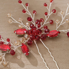 Vintage Crystal Hairpin U shaped Hair Pin Jewelry