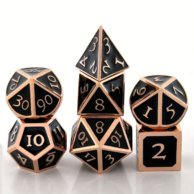 7pcs Digital Dice Desktop Game Accessories Mini sided Met