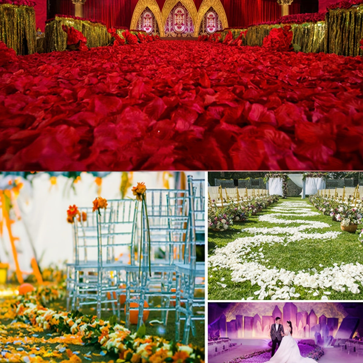 700pcs Wedding Room Decoration Rose Petals Confession Props