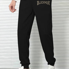 Leopard Letter Pattern Sweatpants Men s Casual Stylish Drawstring Jogger Pants