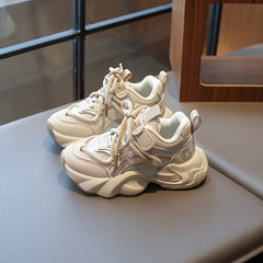 Solid Chunky Shoes for Boys Comfy Non Slip Casual Sneakers