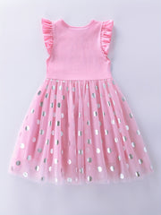 Toddler Girls Mermaid Tail Mesh Dress for Beach Vacation