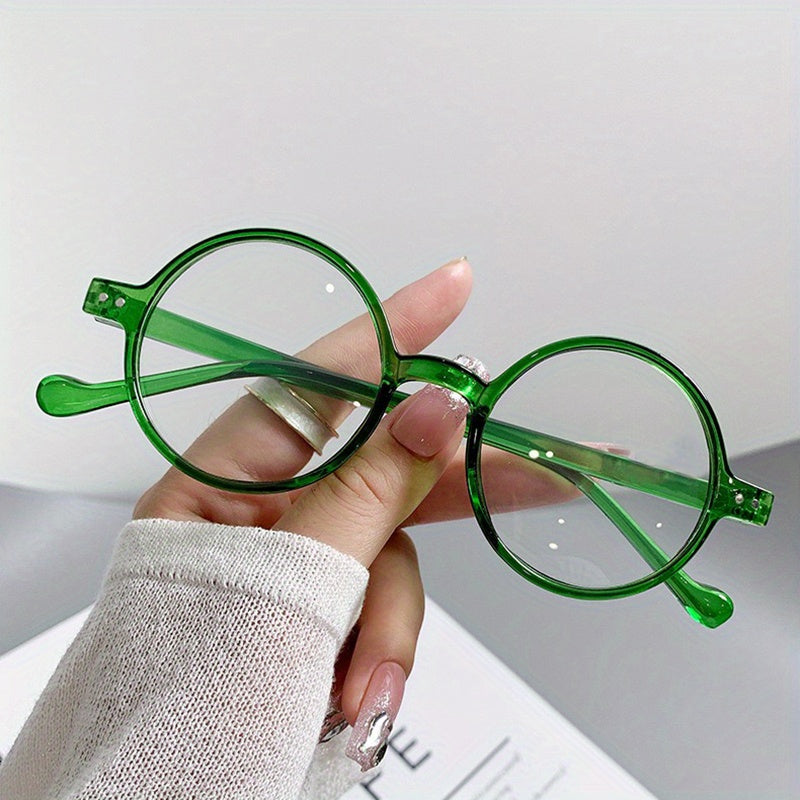 Round Clear Lens Glasses For Women Men UV400