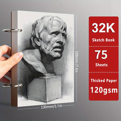 32K A5 A4 16K Sketch Book 75 Sheets 120gsm Thick Drawing Paper