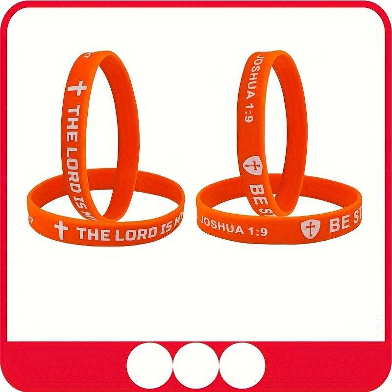 Colorful Slogan Pattern Silicone Bracelet Wrist Band