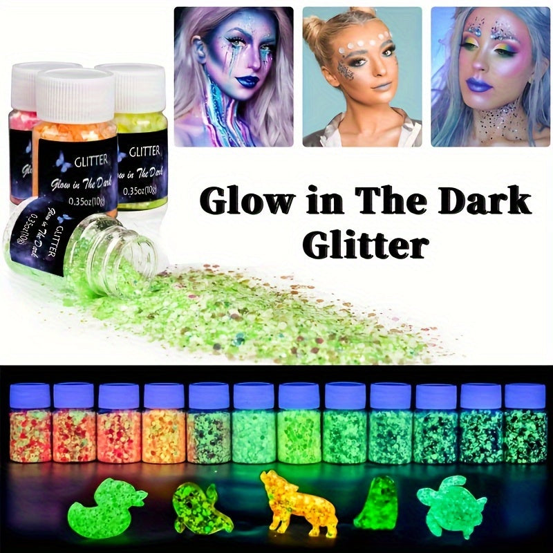 Glow In The Dark Holographic Body Glitter - Sparkle Makeup