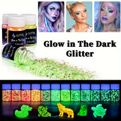 Glow In The Dark Holographic Body Glitter - Sparkle Makeup